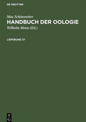 neues Buch – Max Schönwetter – Max Schönwetter: Handbuch der Oologie. Lieferung 37