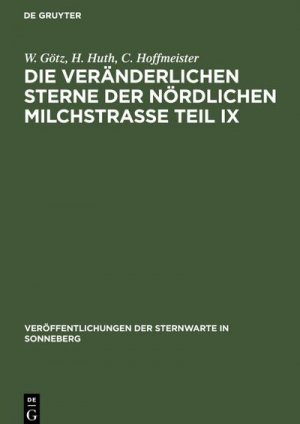 Die veränderlichen Sterne der nördlichen Milchstraße Teil IX