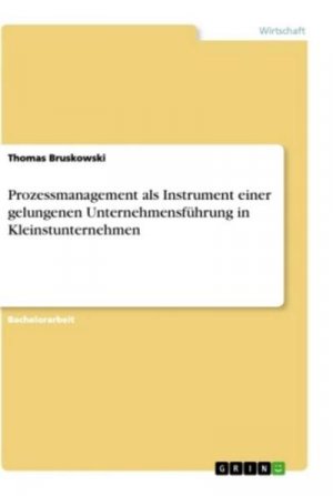 Prozessmanagement als Instrument einer gelungenen Unternehmensführung in Kleinstunternehmen