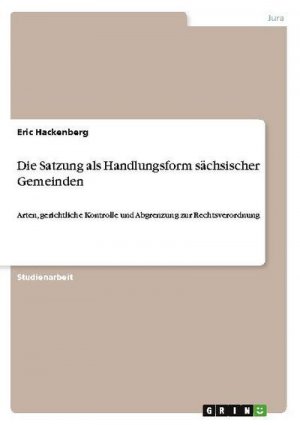 Die Satzung als Handlungsform sächsischer Gemeinden