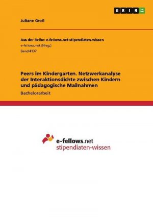 Peers im Kindergarten. Netzwerkanalyse der Interaktionsdichte zwischen Kindern und pädagogische Maßnahmen