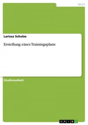 Erstellung eines Trainingsplans