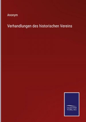 Verhandlungen des historischen Vereins