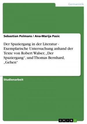 Der Spaziergang in der Literatur  -  Exemplarische Untersuchung anhand der Texte von Robert Walser, ¿Der Spaziergang¿, und Thomas Bernhard, ¿Gehen¿