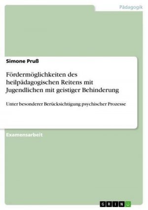 Fördermöglichkeiten des heilpädagogischen Reitens mit Jugendlichen mit geistiger Behinderung