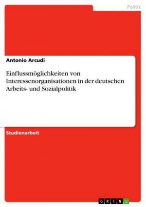 Einflussmöglichkeiten von Interessenorganisationen in der deutschen Arbeits- und Sozialpolitik