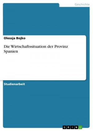 Die Wirtschaftssituation der Provinz Spanien