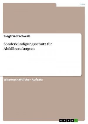 Sonderkündigungsschutz für Abfallbeauftragten