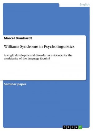 Williams Syndrome in Psycholinguistics