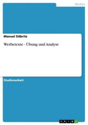 Werbetexte - Übung und Analyse