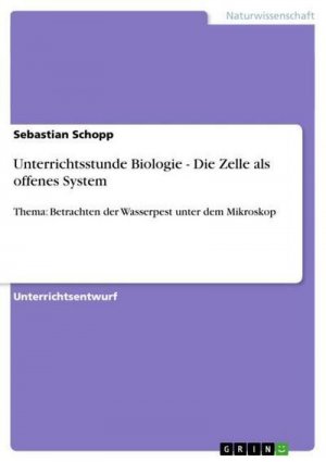 Unterrichtsstunde Biologie - Die Zelle als offenes System