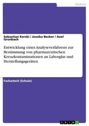 Entwicklung eines Analyseverfahrens zur Bestimmung von pharmazeutischen Kreuzkontaminationen an Laborglas und Herstellungsgeräten