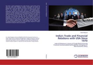 neues Buch – Adeel Maqbool – India's Trade and Financial Relations with USA Since 1970