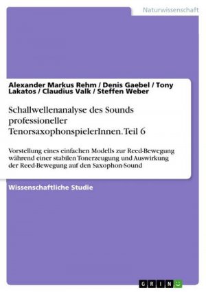 Schallwellenanalyse des Sounds professioneller TenorsaxophonspielerInnen. Teil 6