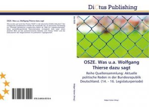 OSZE. Was u.a. Wolfgang Thierse dazu sagt