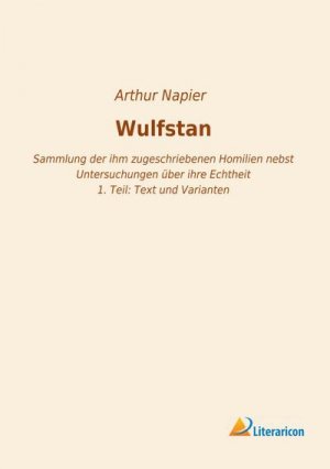 neues Buch – Arthur Napier – Wulfstan