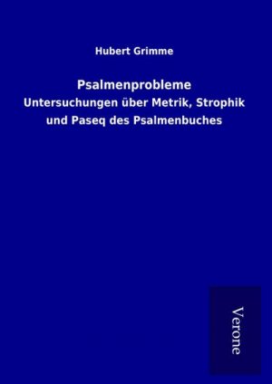 neues Buch – Hubert Grimme – Psalmenprobleme