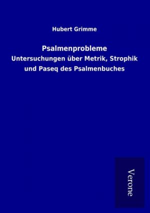 neues Buch – Hubert Grimme – Psalmenprobleme