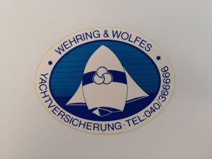 gebrauchtes Buch – Wehring & Wolfes Yachtversicherung - Kreisel, Heinrich – Wehring & Wolfes Yachtversicherung - Aufkleber - Vintage | K461-15