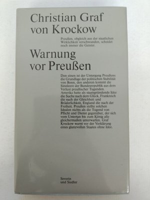 Christian Grad von Krockow - Warnung vor Preußen - Severin und Siedler | K523-39