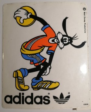 Goofy - Diskus - Adidas - Aufkleber -  retro - vintage K268-32