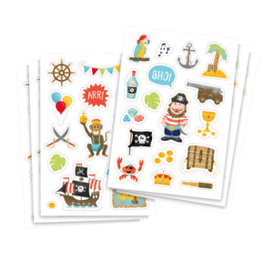 ISBN 4250222910458: Pirat - Sticker-Set (6 Bögen) 2 verschiedene Designs - insgesamt 108 Sticker