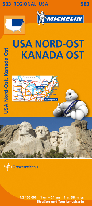 ISBN 9782067184619: Michelin USA Nord-Ost, Kanada Ost - Straßen- und Tourismuskarte 1:2.400.000