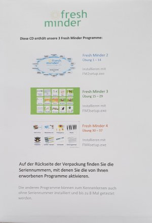 ISBN 9783000336010: Fresh Minder 3 Pro Übung 15 - 29 auf CD: Gedächtnis- und Konzentrationstrainings-Software für beliebig viele Anwender