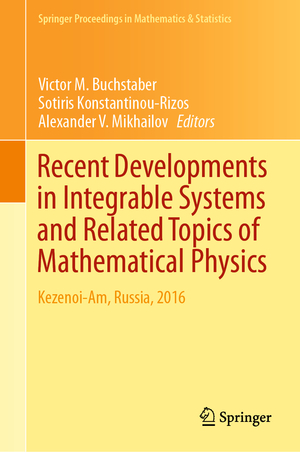 neues Buch – Buchstaber, Victor M – Recent Developments in Integrable Systems and Related Topics of Mathematical Physics