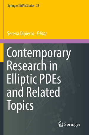 ISBN 9783030189235: Contemporary Research in Elliptic PDEs and Related Topics