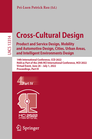 ISBN 9783031060526: Cross-Cultural Design. Product and Service Design, Mobility and Automotive Design, Cities, Urban Areas, and Intelligent Environments Design