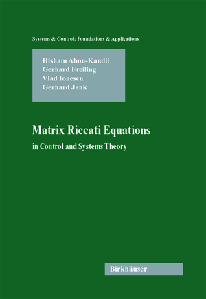 ISBN 9783034894326: Matrix Riccati Equations in Control and Systems Theory