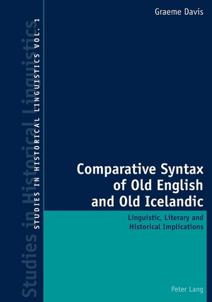 ISBN 9783039102709: Comparative Syntax of Old English and Old Icelandic - Linguistic, Literary and Historical Implications