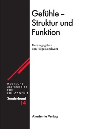 ISBN 9783050036120: Gefühle - Struktur und Funktion