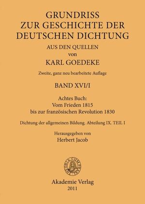 ISBN 9783050052380: Achtes Buch: Vom Frieden 1815 bis zur französischen Revolution 1830