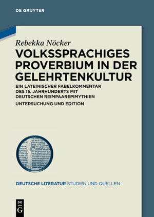 ISBN 9783050064420: Volkssprachiges Proverbium in der Gelehrtenkultur – Ein lateinischer Fabelkommentar des 15. Jahrhunderts mit deutschen Reimpaarepimythien. Untersuchung und Edition