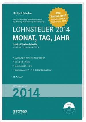 ISBN 9783083349143: Tabelle, Lohnsteuer 2014 Mehr-Kinder-Tabelle - Allgemeine Tabelle 3,5 bis 6 Kinderfreibeträge