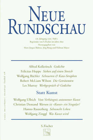 ISBN 9783108090609: Neue Rundschau 2005/1 - Statt Kunst