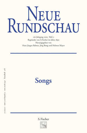 ISBN 9783108090623: Neue Rundschau 2005/3 - Songs