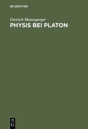 ISBN 9783110025606: Physis bei Platon