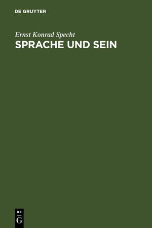 ISBN 9783110051537: Sprache und Sein