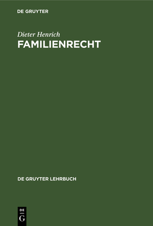 ISBN 9783110071788: Familienrecht