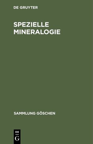 ISBN 9783110079975: Spezielle Mineralogie