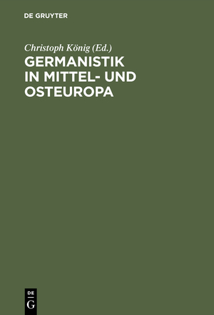 neues Buch – Germanistik in Mittel- und Osteuropa