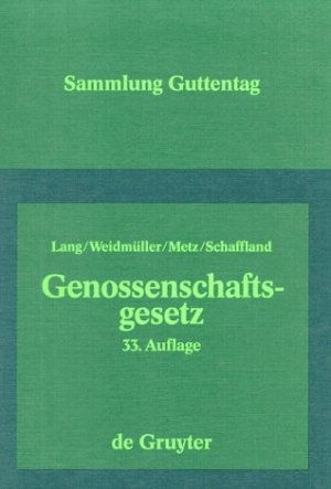 ISBN 9783110153859: Genossenschaftsgesetz