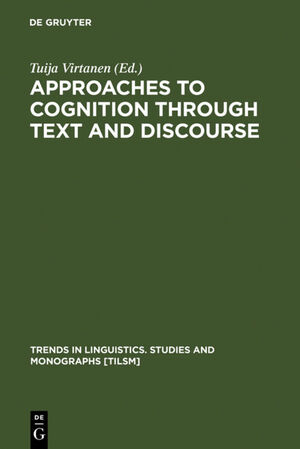 neues Buch – Approaches to Cognition through Text and Discourse