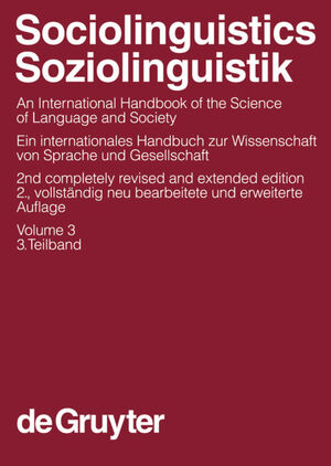 ISBN 9783110184181: Sociolinguistics / Soziolinguistik. Volume 3