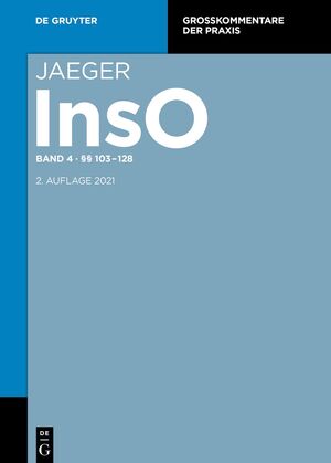 ISBN 9783110343465: Insolvenzordnung / §§ 103-128