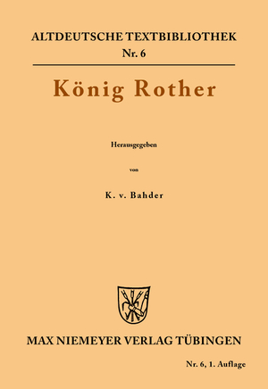 ISBN 9783110483758: König Rother