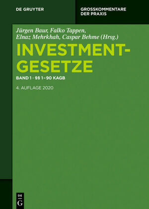 ISBN 9783110490527: 1 - 90 KAGB / Jürgen Baur (u. a.) / Buch / XXXIX / Deutsch / 2019 / De Gruyter / EAN 9783110490527